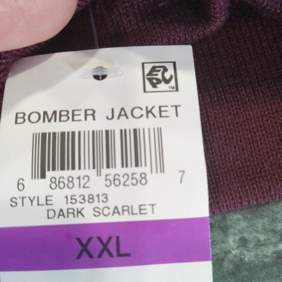 American Rag Cie Mens Burgundy Bomber Flight Jacket Sz XXL Satin Silky New NWT - Picture 3 of 10